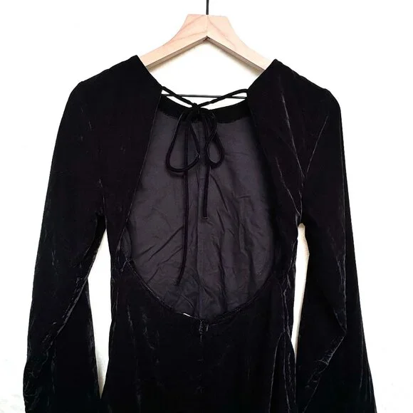 NWOT Free People Chelsey Velvet Open Back Mini Dress - Picture 8 of 8